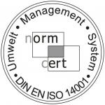 Zertifikat Siegel norm cert 14001-2